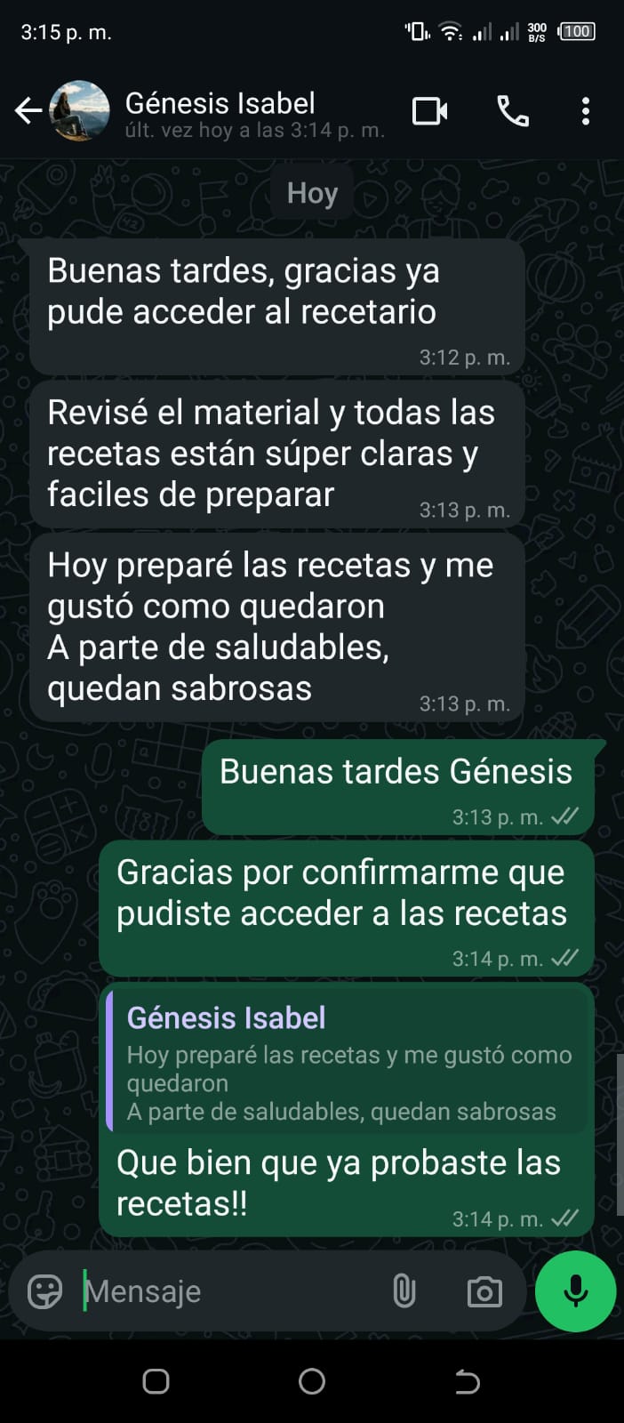 Testimonio WhatsApp 3